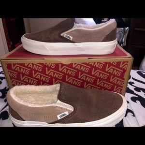 Vans - Brown Faux Fur ( Womens size 7.5)